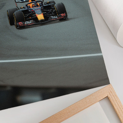 Art print A racing car on the track full of dynamism
