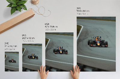 Art print A racing car on the track full of dynamism