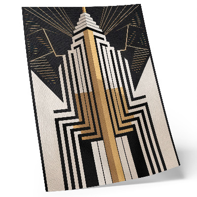 Decorative poster Architectural lines, elegant gold accents