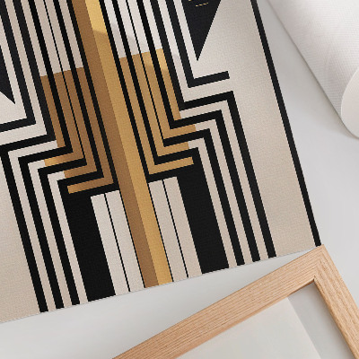 Decorative poster Architectural lines, elegant gold accents