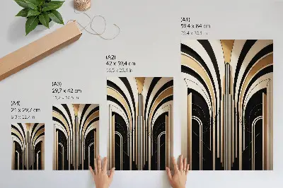 Premium wall art modern arches elegance art deco contrast design