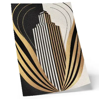 Decorative poster architecture lines featuring contrasts of elegance and modernity