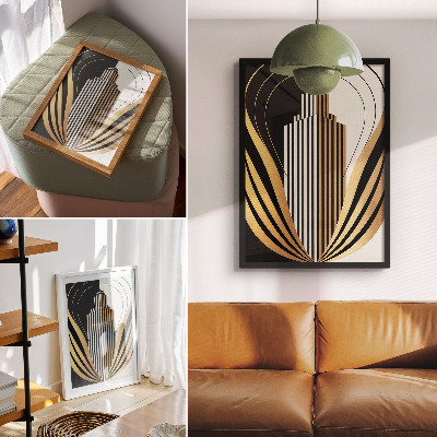Decorative poster Architecture lines contrasts elegance and modernity