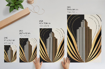 Decorative poster Architecture lines contrasts elegance and modernity