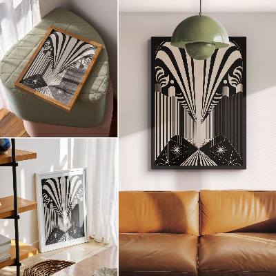 Poster Bold contrasts of geometric forms and modernity