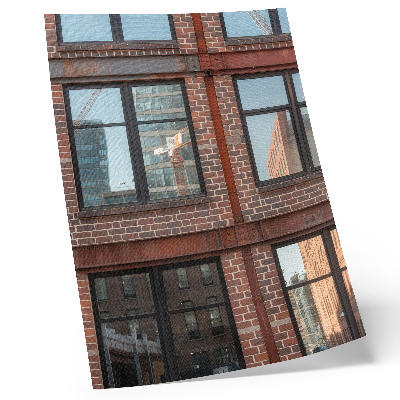 Art print Brick facade modern reflections composition