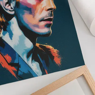 Pop art portrait wall art with dynamic colors