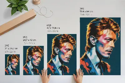 Pop art portrait wall art with dynamic colors