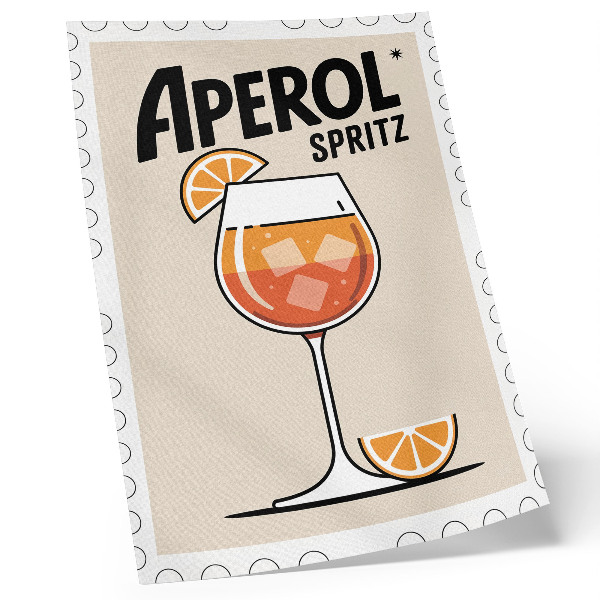 Decorative poster Aperol drink orange background