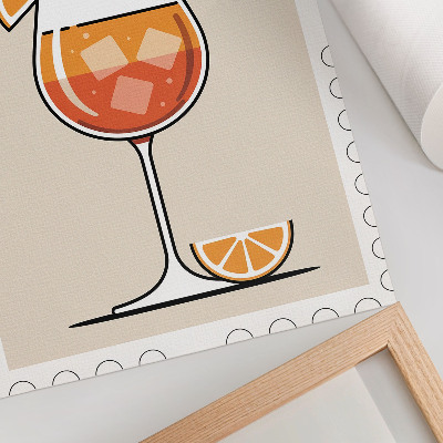Decorative poster Aperol drink orange background