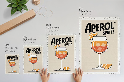 Decorative poster Aperol drink orange background