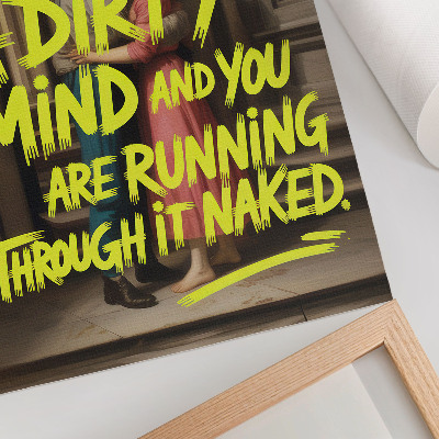 Art print Classic characters yellow text dynamic contrast