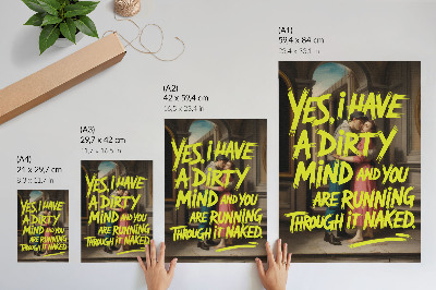 Art print Classic characters yellow text dynamic contrast