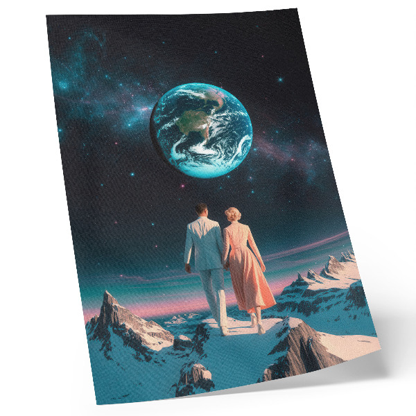 Art print Space and people beauty space unlimited possibilities