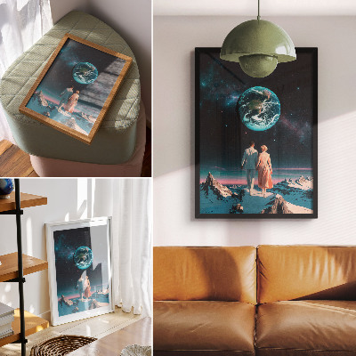 Art print Space and people beauty space unlimited possibilities