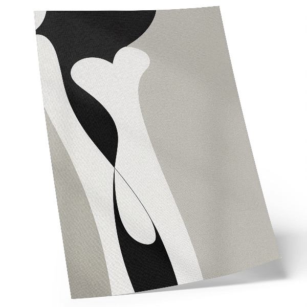 Premium wall art Black and white lines, smooth contrasts
