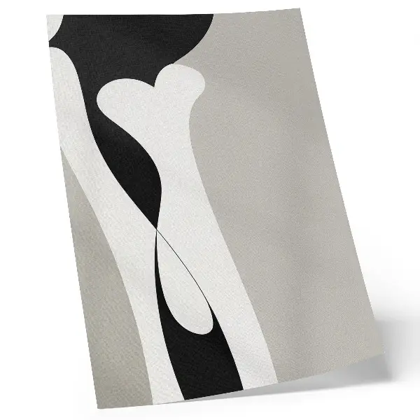 Premium wall art black and white lines with smooth contrasts