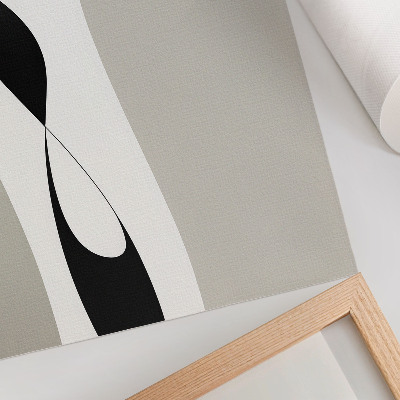 Premium wall art Black and white lines, smooth contrasts