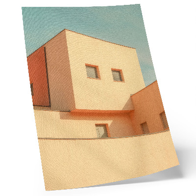 Decorative poster Geometric architecture beige facade