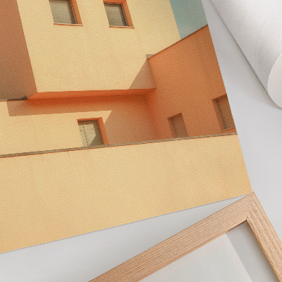 Decorative poster Geometric architecture beige facade