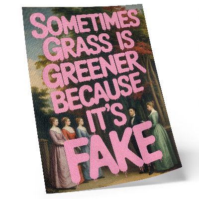 Decorative poster Pink inscription forest characters elegance humor