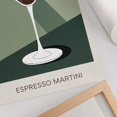 Premium wall art Modern martini in green, beige and white