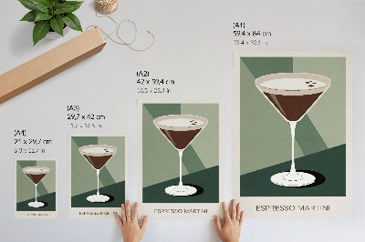 Premium wall art Modern martini in green, beige and white