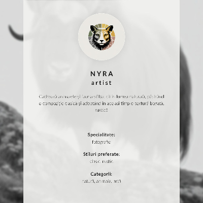 Decorative poster Horse winter gentle colors peace nature