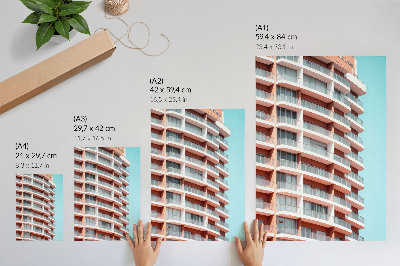 Premium wall art Modern architecture with open balconies