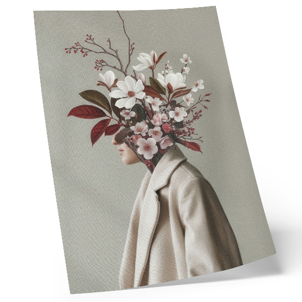 Decorative poster Bouquet of flowers face artistic inspiration