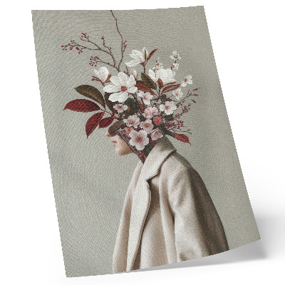 Decorative poster Bouquet of flowers face artistic inspiration