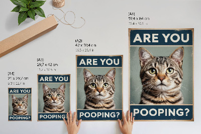 Art print A slightly humorous retro cat portrait