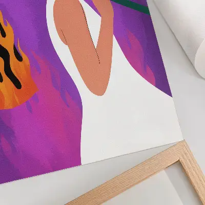 Premium wall art harmony of colors featuring a figure in motion with an extraordinary aura
