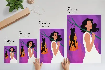 Premium wall art harmony of colors featuring a figure in motion with an extraordinary aura