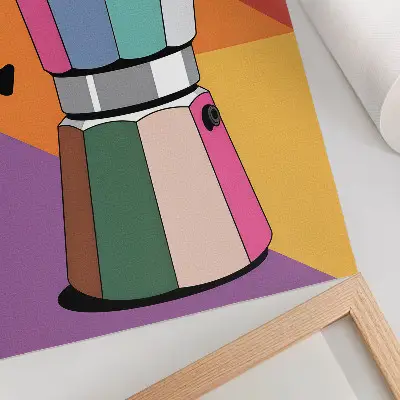 Decorative poster with contrasting colors and an expressive, fruitful style