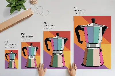 Decorative poster with contrasting colors and an expressive, fruitful style