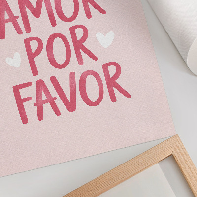 Premium wall art Joyful text red heart letters