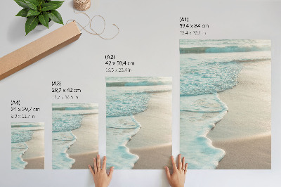 Art print Waves gently lapping the sand, a calm atmosphere