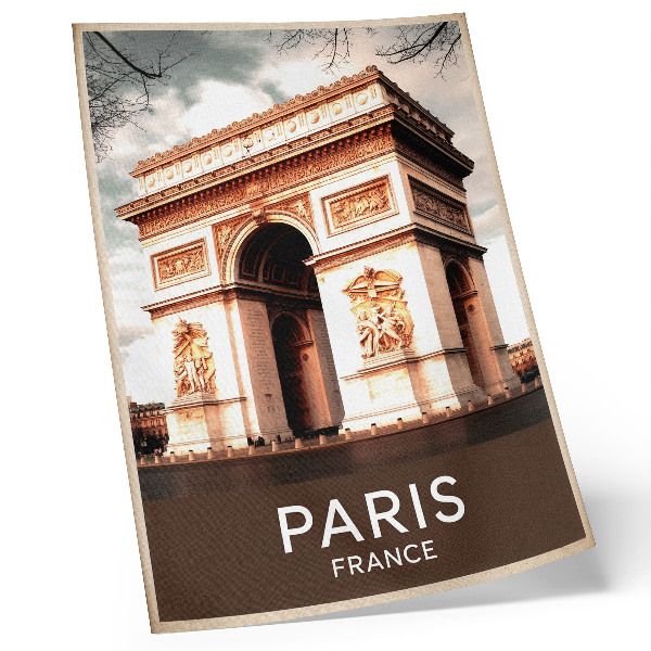Decorative poster Triumphal arch classical architecture details