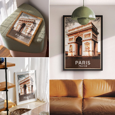 Decorative poster Triumphal arch classical architecture details