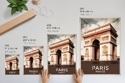 Decorative poster Triumphal arch classical architecture details