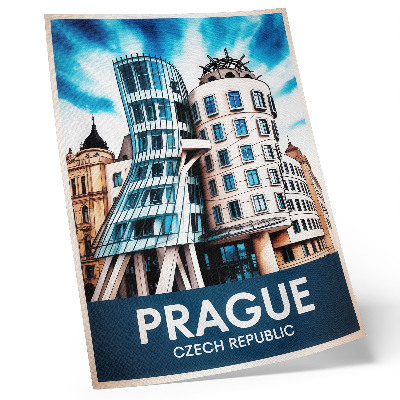 Art print Prague's futuristic architecture modernity