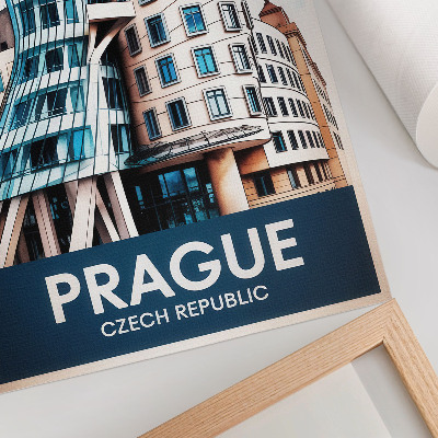 Art print Prague's futuristic architecture modernity