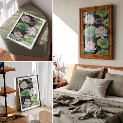 Premium wall art The beauty of nature flowers and green leaves