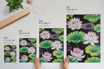 Premium wall art The beauty of nature flowers and green leaves