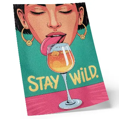 Pop Art Poster with intense colors and a positive expressive atmosphere