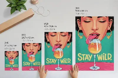 Pop Art Poster with intense colors and a positive expressive atmosphere