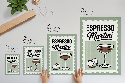 Art print Espresso martini vintage style graphics