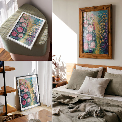 Premium wall art Flowers, roses, vivid colors, abstract atmosphere