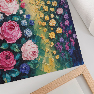 Premium wall art Flowers, roses, vivid colors, abstract atmosphere